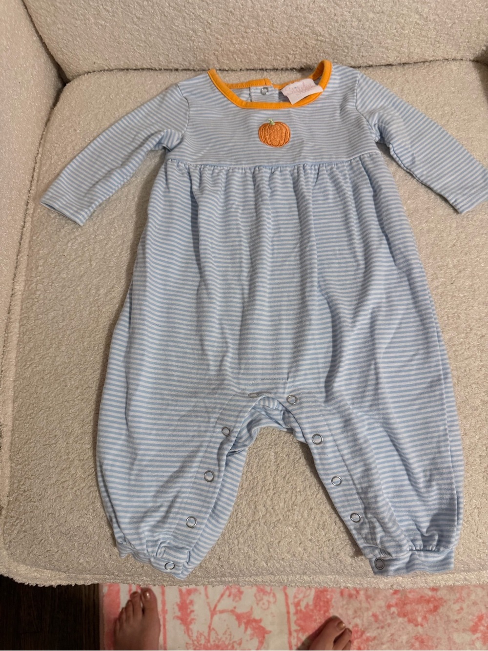 Stitchy Fish Pumpkin Appliqué Romper